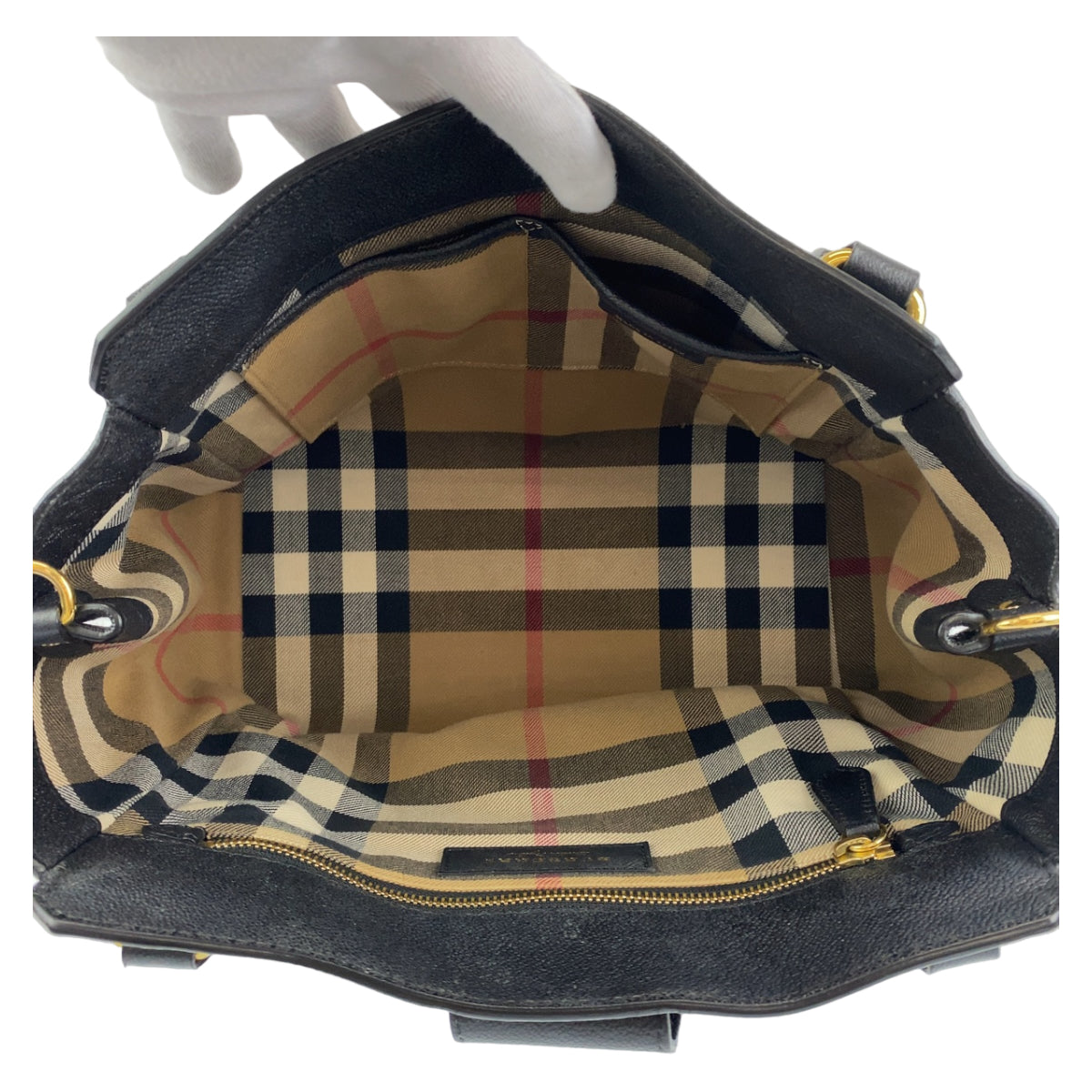 H-0381
BURBERRY バーバリー ベルトトート ブラック 黒 ゴールド金具 レザー 4029022 ショルダーバッグ ハンドバッグ 2WAY  レディース