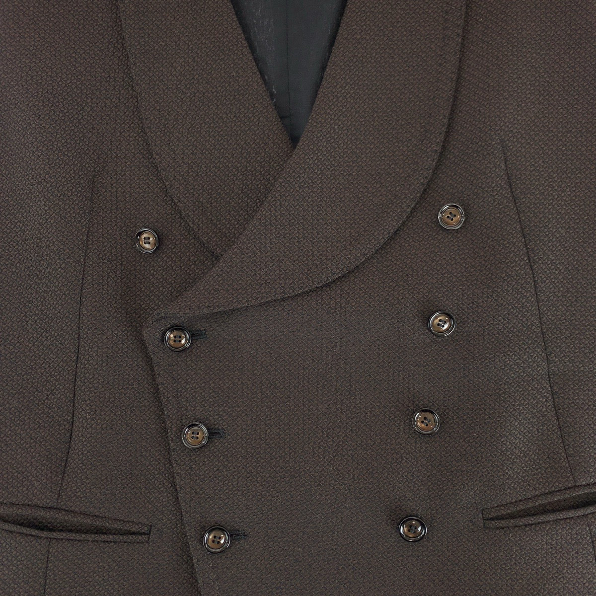 TAGLIATORE タリアトーレ サイズ50 ブラウン シルバー金具 ウール ベスト ジレ  メンズ ABP25