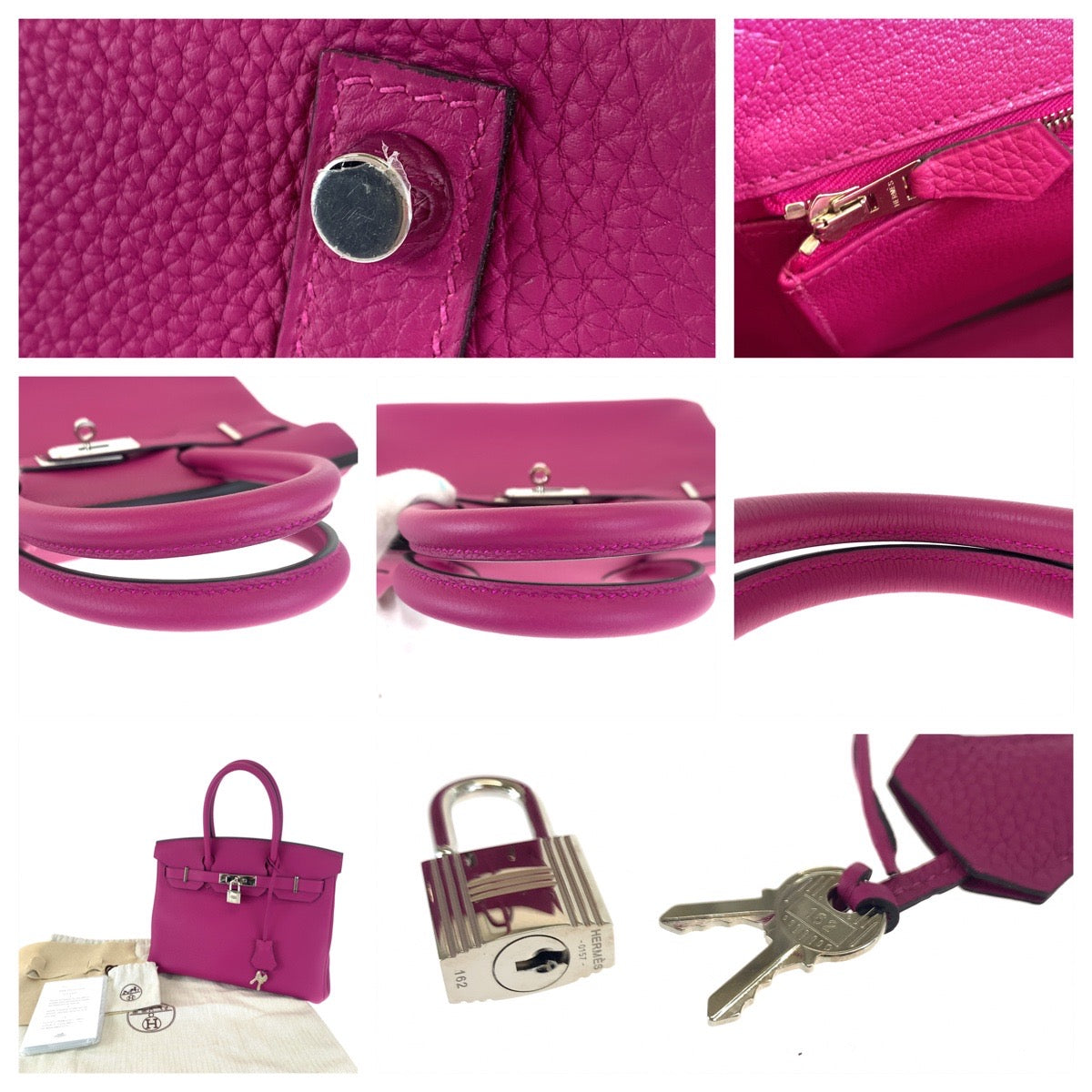 A-072
HERMES エルメス バーキン30 ローズパープル パープル 紫 シルバー金具 トゴ ハンドバッグ トートバッグ C刻印  レディース