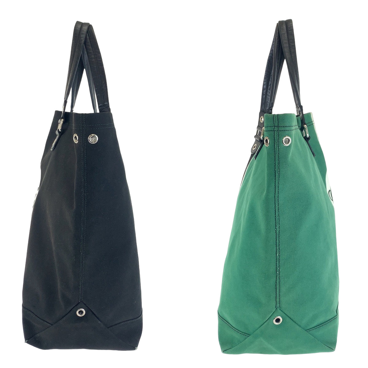 H-00186
GUCCI グッチ グリーン 緑 ブラック 黒 キャンバス 194465 トートバッグ ハンドバッグ  メンズ