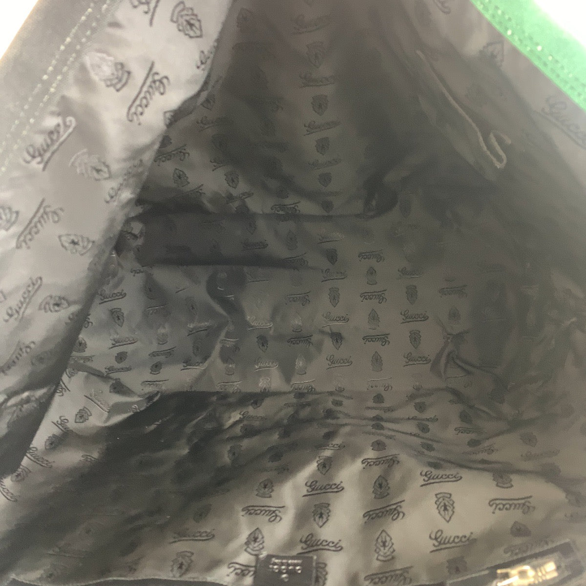 H-00186
GUCCI グッチ グリーン 緑 ブラック 黒 キャンバス 194465 トートバッグ ハンドバッグ  メンズ