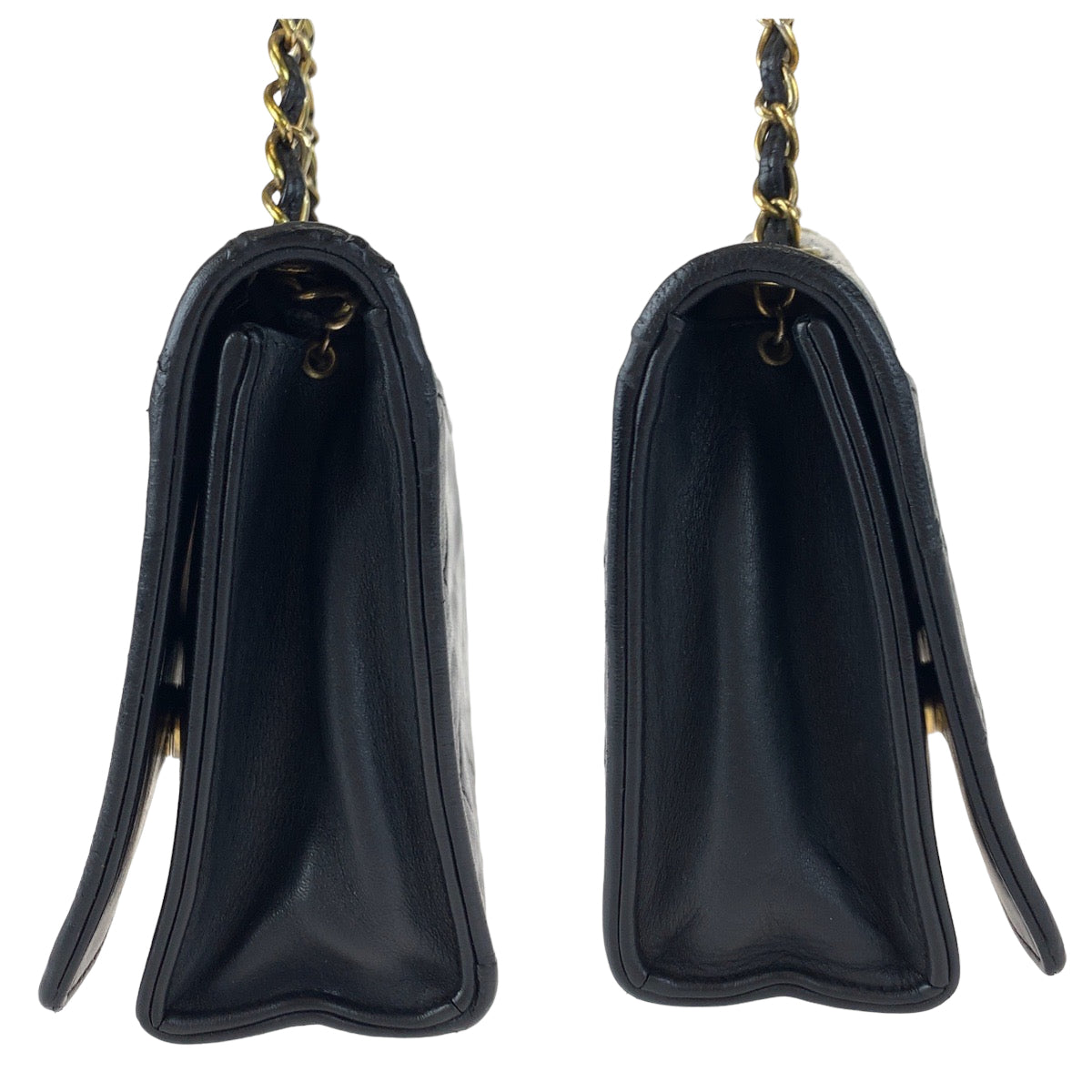 10204
CHANEL シャネル ヴィンテージ マトラッセ シングルフラップ ココマーク ブラック 黒 ゴールド金具 ラムスキン 斜め掛け チェーンショルダーバッグ ポシェット レディース ABP155