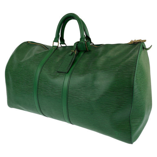 H-00297
LOUIS VUITTON ルイヴィトン エピ キーポル55 グリーン 緑 ゴールド金具 エピレザー M42954 ボストンバッグ 旅行バッグ  レディース