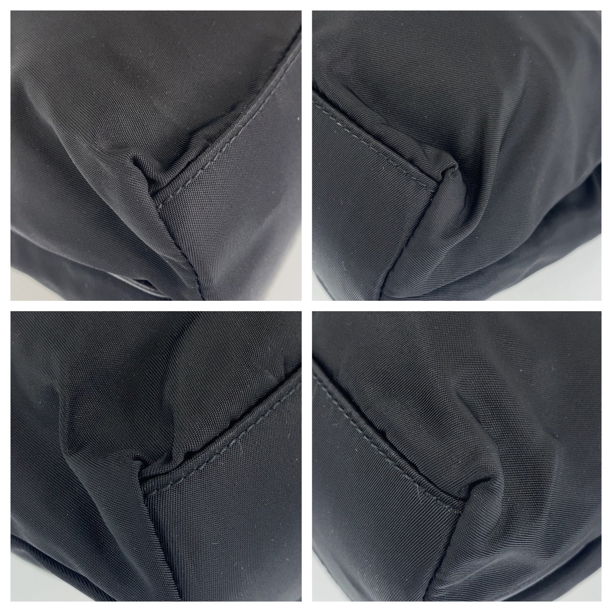 C-103
PRADA プラダ 三角ロゴプレート ブラック 黒 ゴールド金具 ナイロン / レザー ハンドバッグ トートバッグ  レディース