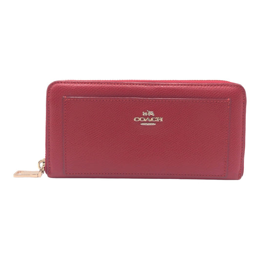 12671
COACH コーチ アコーディオン ジップ ウォレット レッド ゴールド金具 レザー F52648 長財布 ラウンドファスナー  レディース