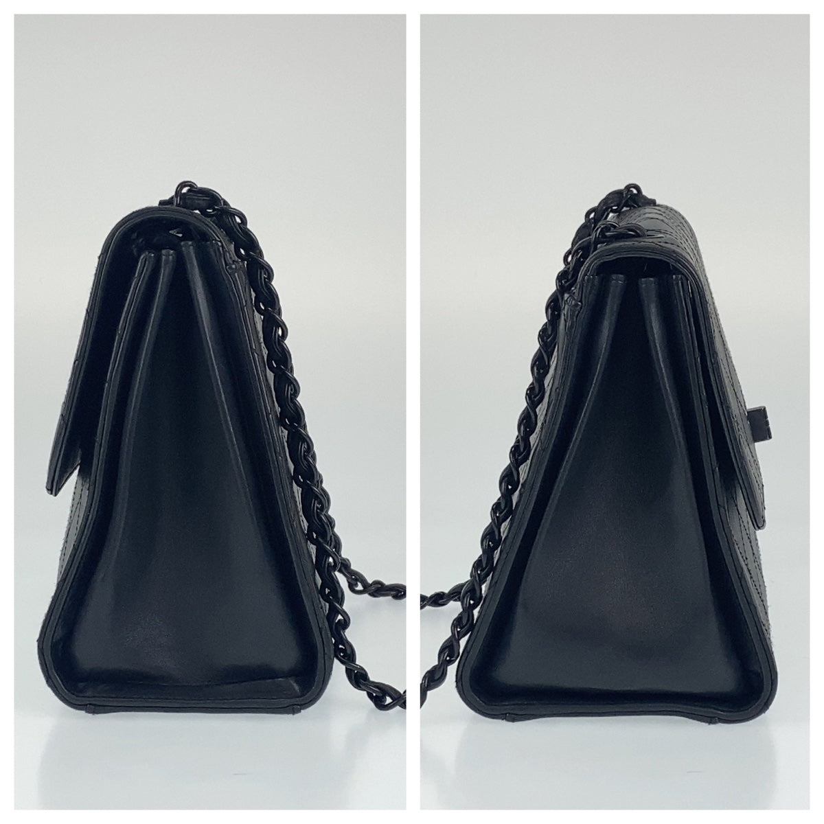 C-046
CHANEL シャネル ヴィンテージ ワイルドステッチ 2.55 ブラック 黒 ブラック金具 ラムスキン ショルダーバッグ ワンショルダーバッグ  レディース
