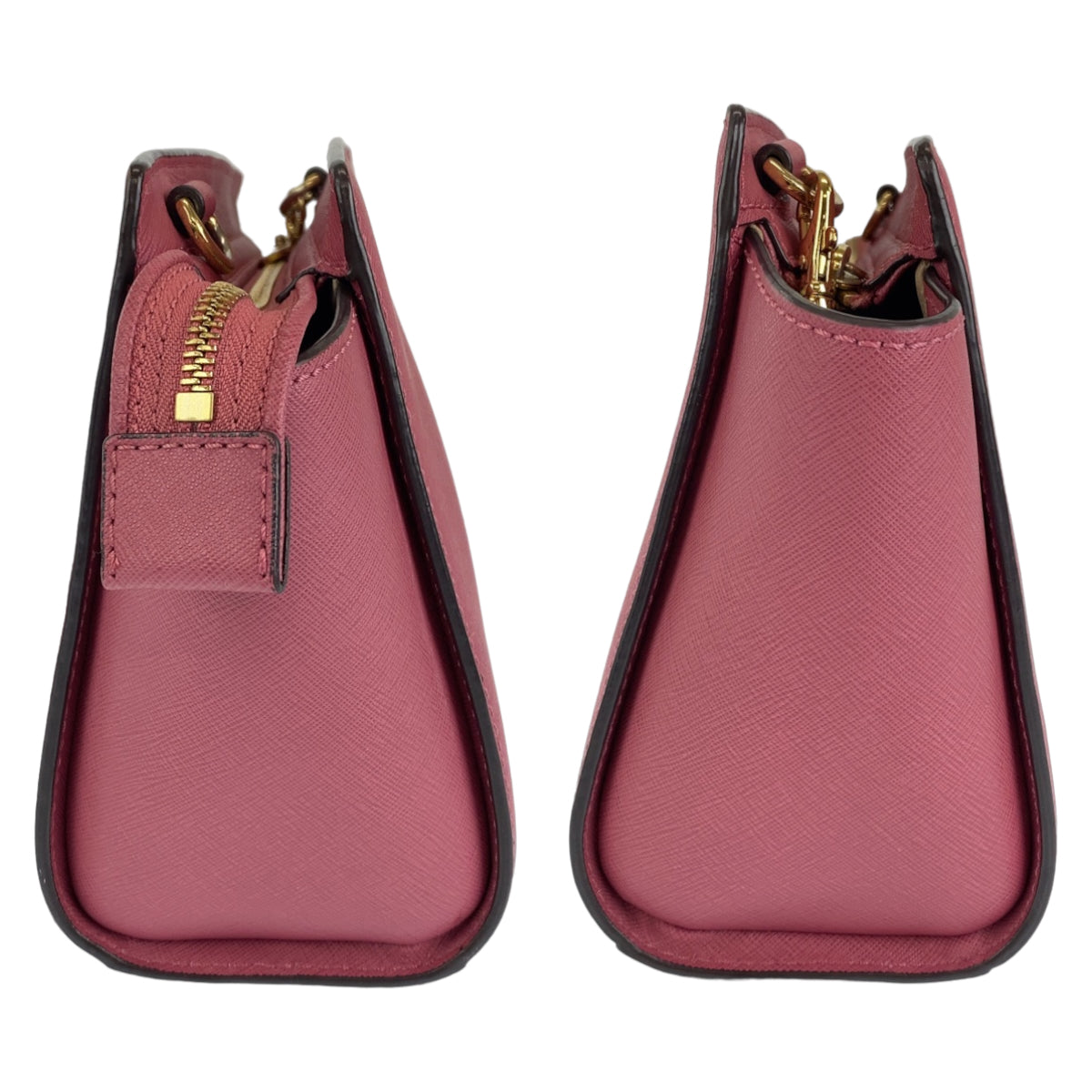12670
Michael Kors マイケルコース セルマ ピンク ゴールド金具 レザー 2way ショルダーバッグ 斜め掛け  レディース