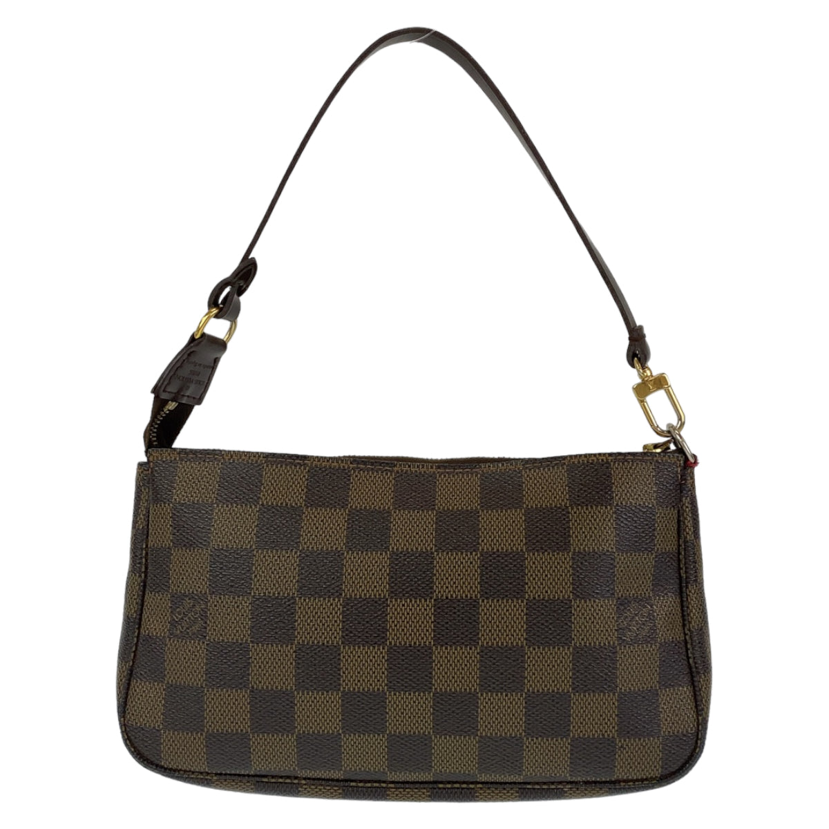 LOUIS VUITTON ルイヴィトン ダミエ ポシェットアクセソワール ブラウン 茶 ゴールド金具 PVC N51985 ポーチ アクセサリーポーチ  レディース