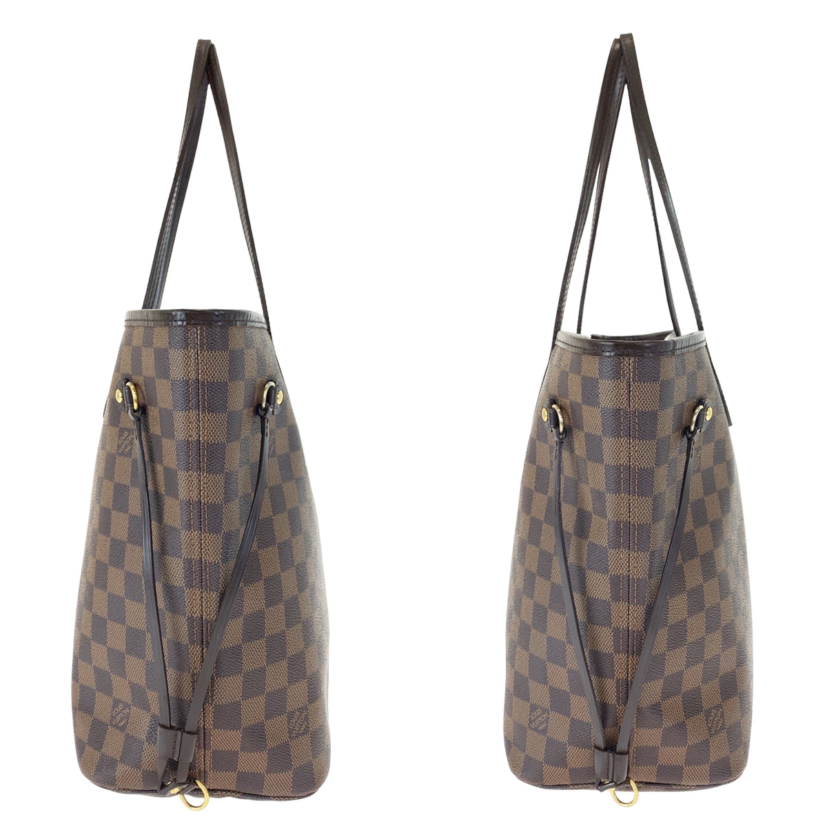 C-062
LOUIS VUITTON ルイヴィトン ダミエ ネヴァーフルMM ブラウン 茶 PVC N51105 トートバッグ ハンドバッグ  レディース