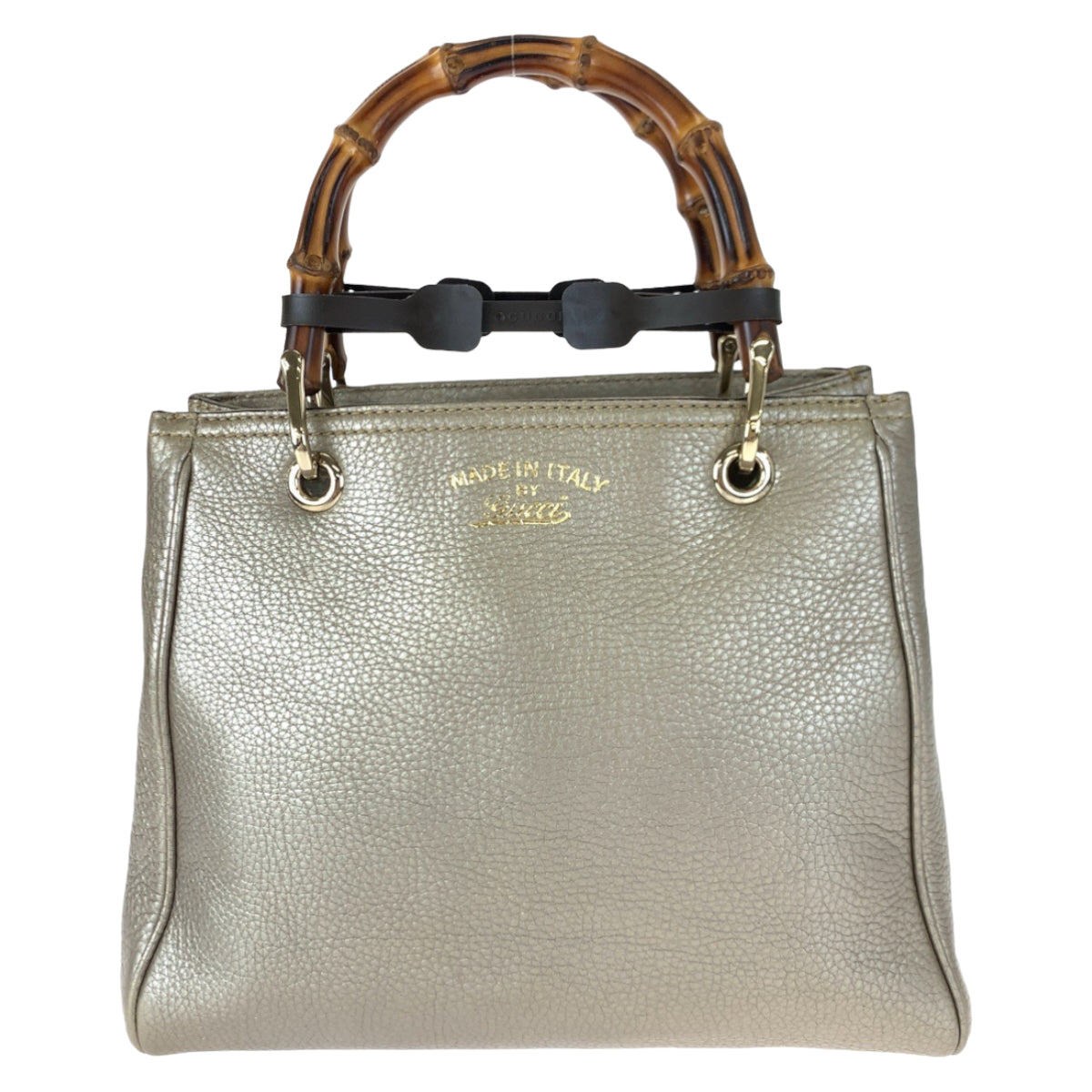 C-077
GUCCI グッチ バンブー ショッパー スモール シャンパンゴールド カーフ 336032 ショルダーバッグ ハンドバッグ 2way  レディース
