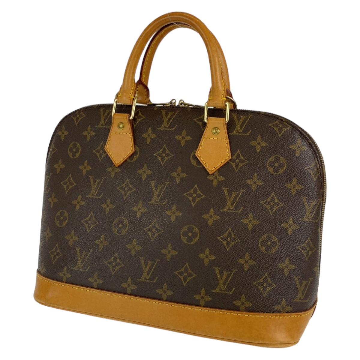 H-00300
LOUIS VUITTON ルイヴィトン モノグラム アルマPM ブラウン 茶 ゴールド金具 PVC M51130 ハンドバッグ トートバッグ  レディース
