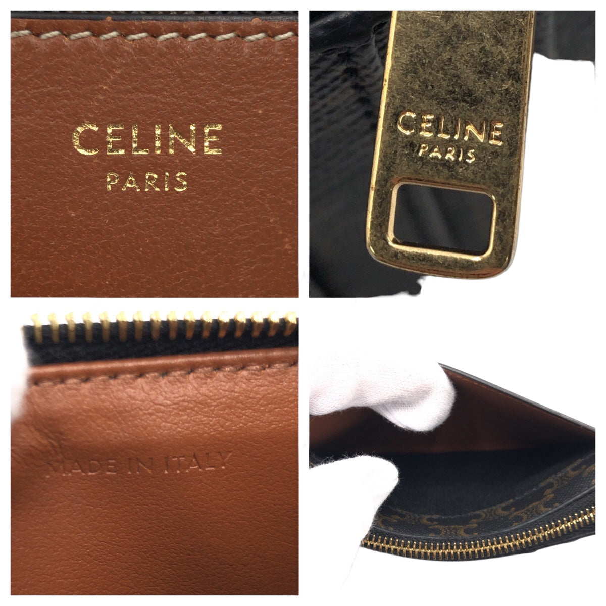 10214
CELINE セリーヌ トリオンフキャンバス ブラウン ブラック キャンバス / ラムスキン 10F992BZ9.04LU フラグメントケース コインケース 小銭入れ  メンズ