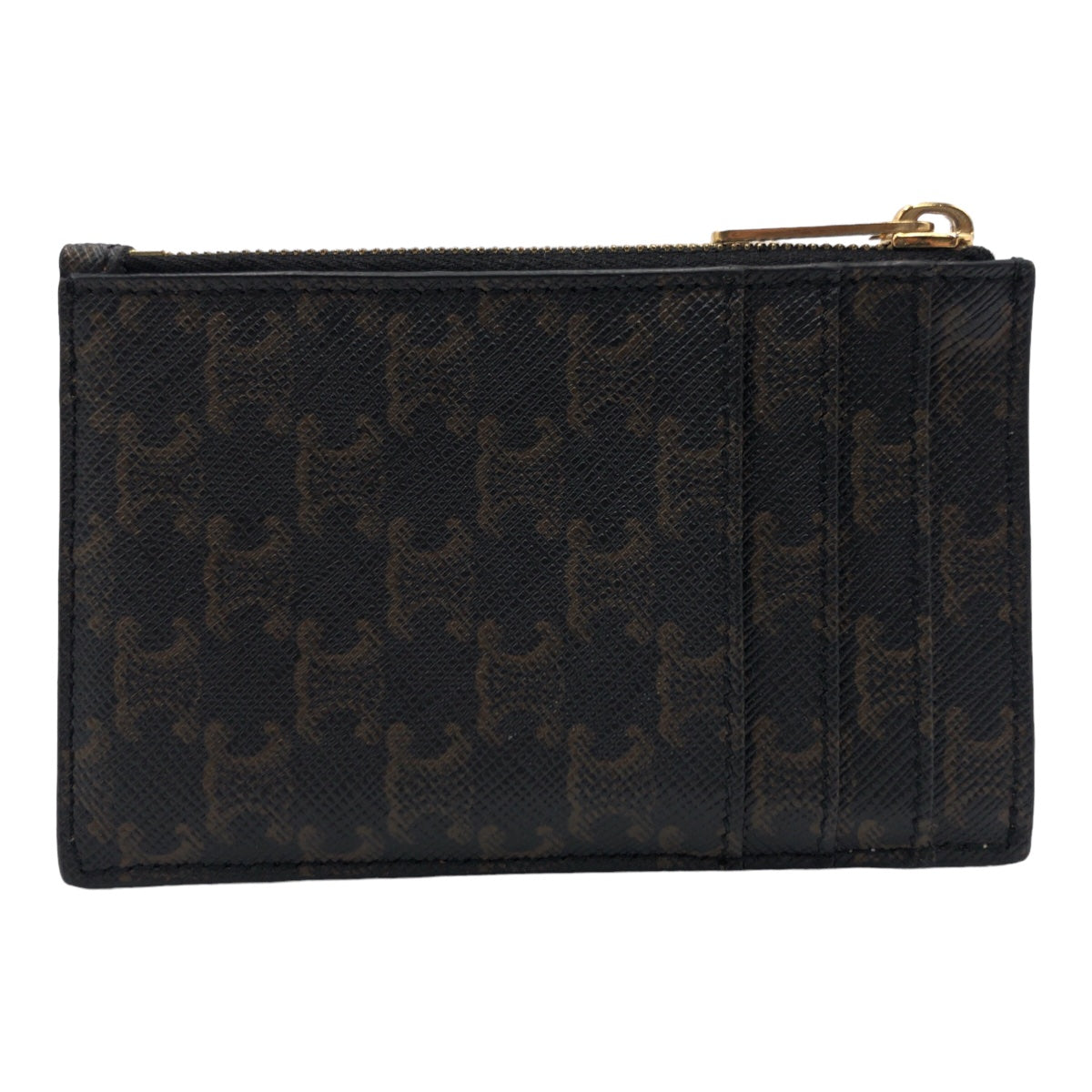 10214
CELINE セリーヌ トリオンフキャンバス ブラウン ブラック キャンバス / ラムスキン 10F992BZ9.04LU フラグメントケース コインケース 小銭入れ  メンズ