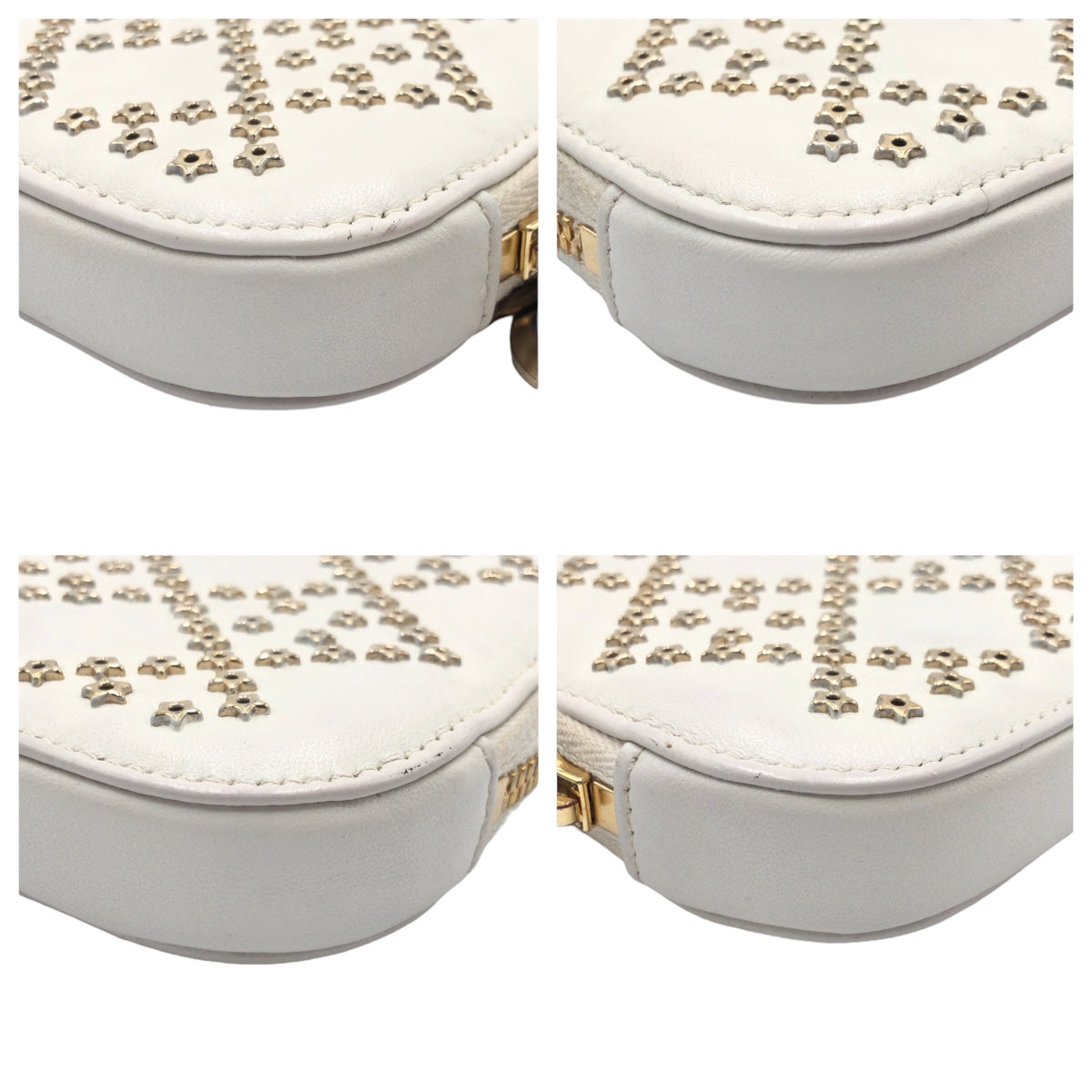 10215
Dior ディオール レディディオール ホワイト ゴールド金具 レザー S0872BNHB ショルダーバッグ フォンポーチ フォンケース  レディース AB54