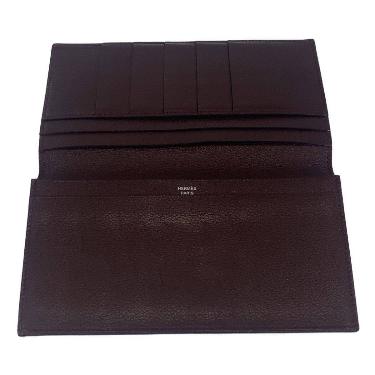 H-00198
HERMES エルメス シチズンツイル ブラウン 茶色 エバーカラー 札入れ 二つ折り財布 □R刻印  メンズ