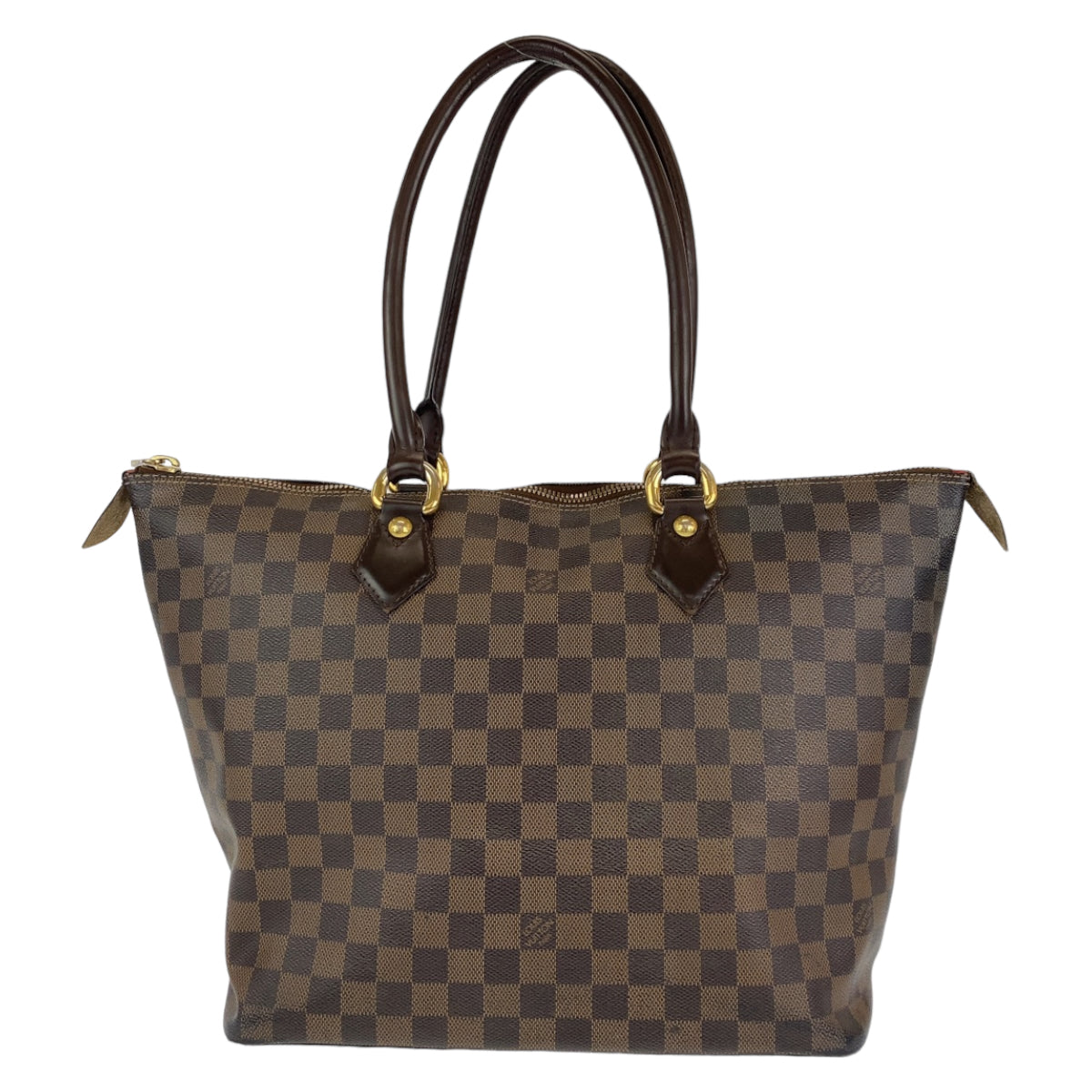 LOUIS VUITTON ルイヴィトン ダミエ サレヤMM ブラウン 茶 ゴールド金具 PVC N51182 トートバッグ ショルダーバッグ  レディース