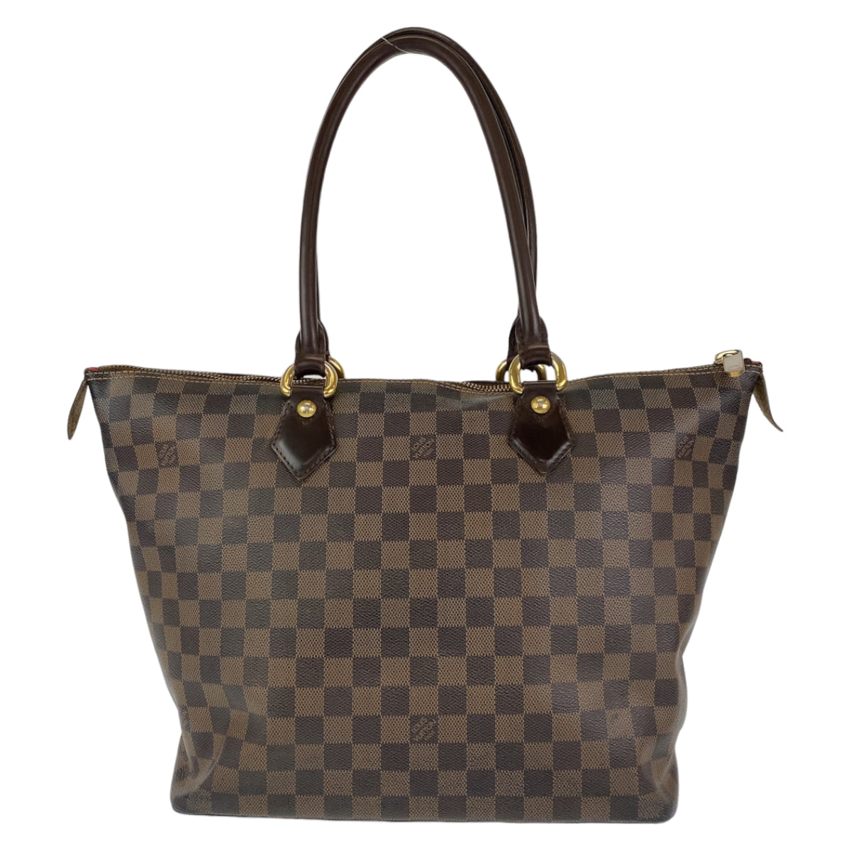 LOUIS VUITTON ルイヴィトン ダミエ サレヤMM ブラウン 茶 ゴールド金具 PVC N51182 トートバッグ ショルダーバッグ  レディース