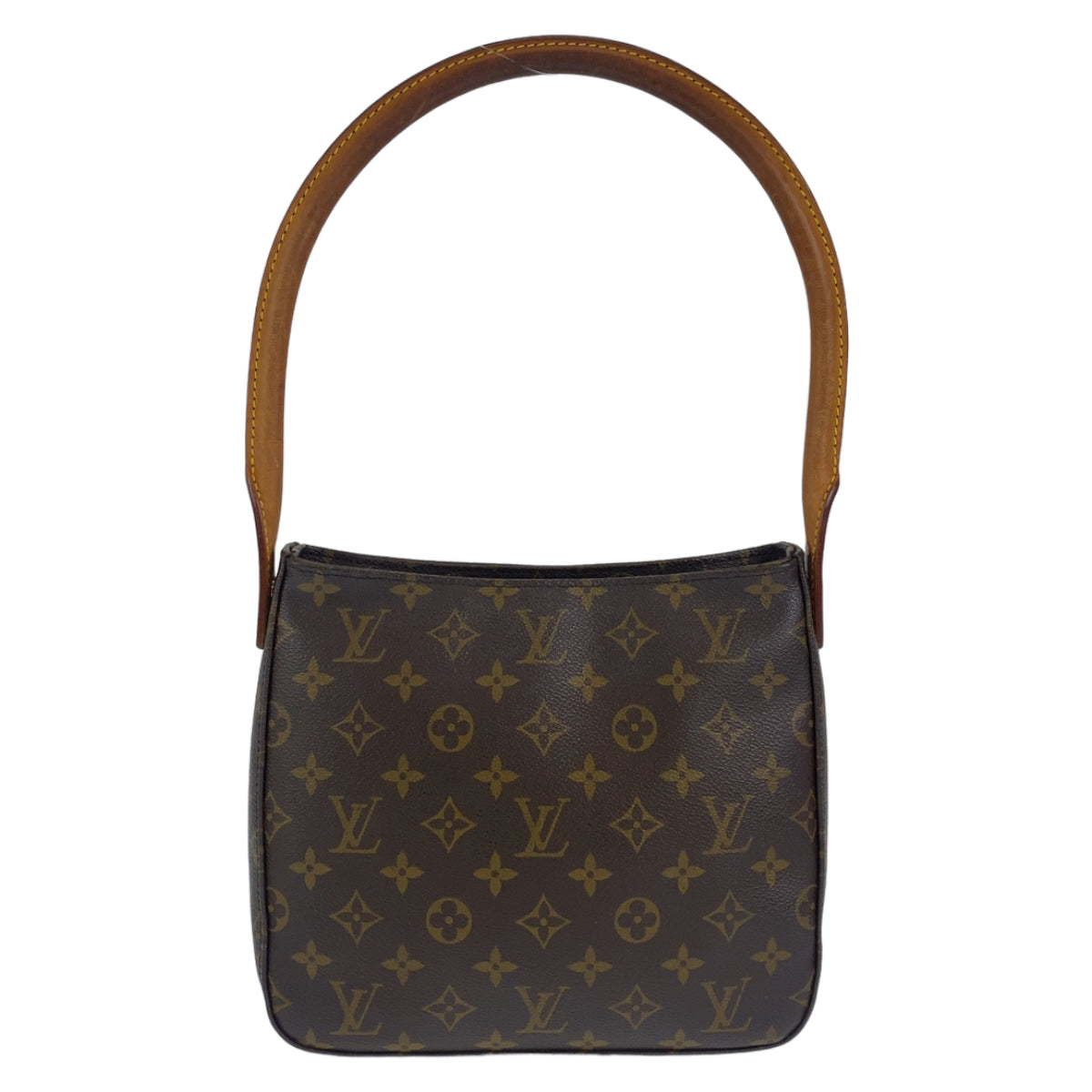C-072
LOUIS VUITTON ルイヴィトン モノグラム ルーピングMM ブラウン 茶 ゴールド金具 PVC M51146 ショルダーバッグ トートバッグ  レディース