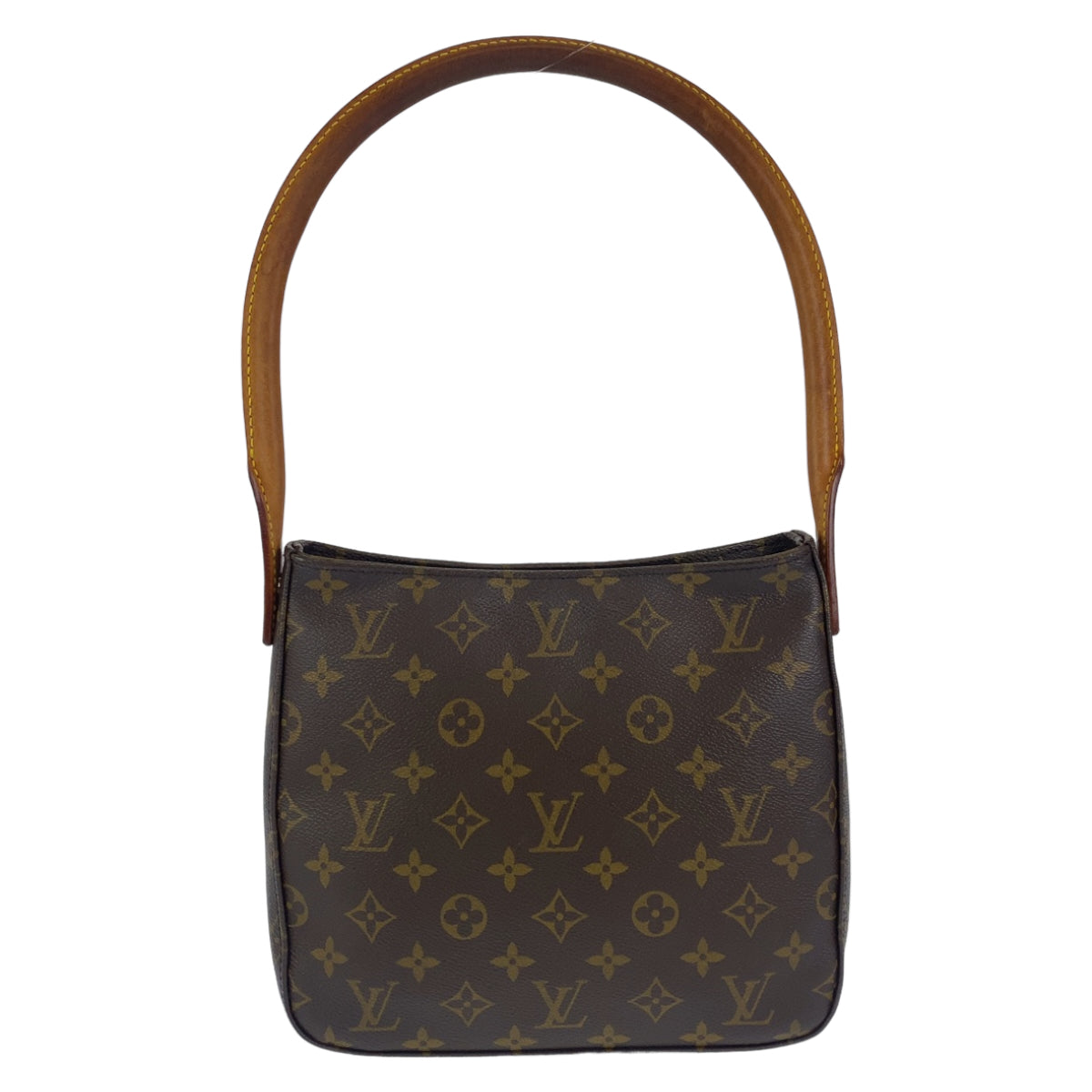 C-072
LOUIS VUITTON ルイヴィトン モノグラム ルーピングMM ブラウン 茶 ゴールド金具 PVC M51146 ショルダーバッグ トートバッグ  レディース