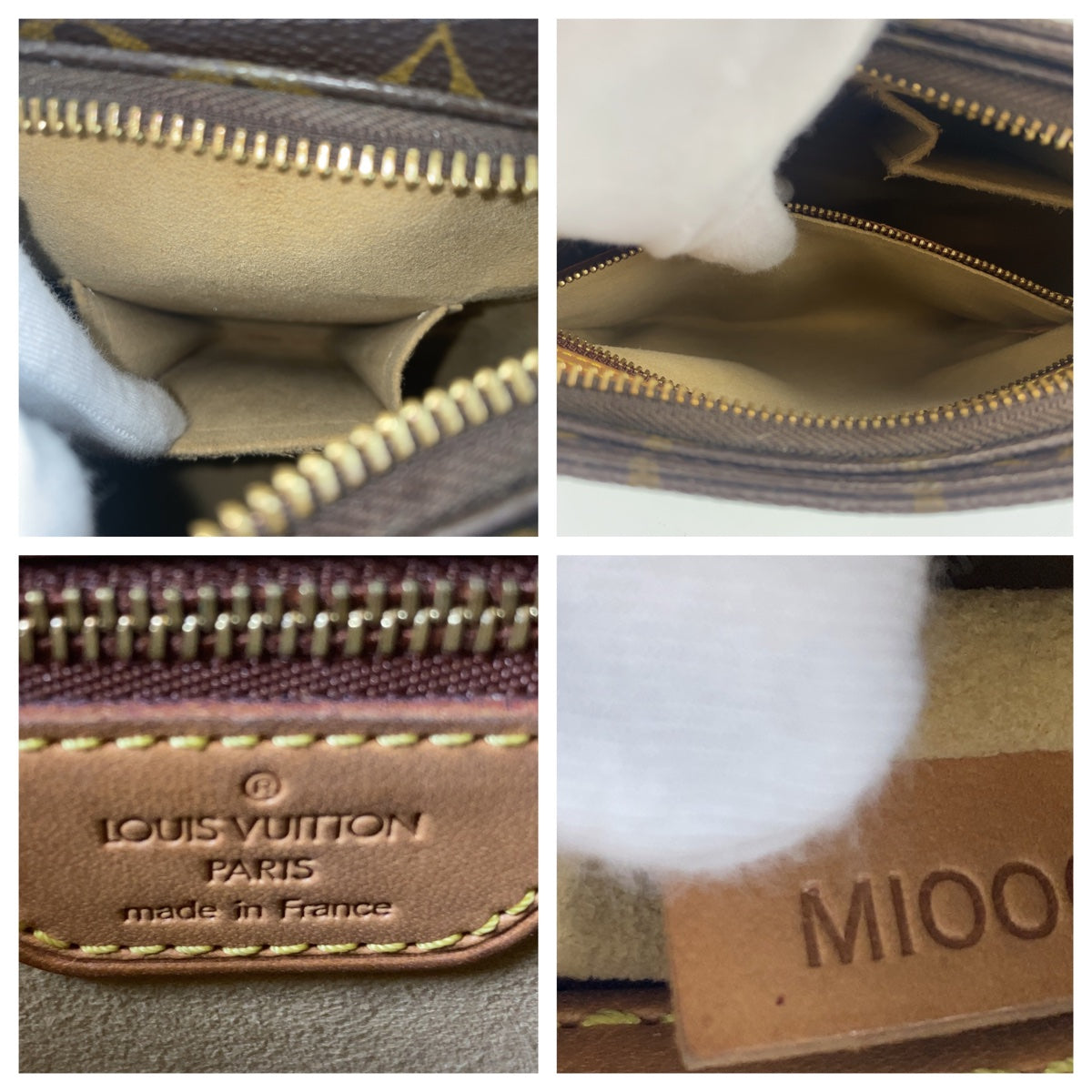C-072
LOUIS VUITTON ルイヴィトン モノグラム ルーピングMM ブラウン 茶 ゴールド金具 PVC M51146 ショルダーバッグ トートバッグ  レディース