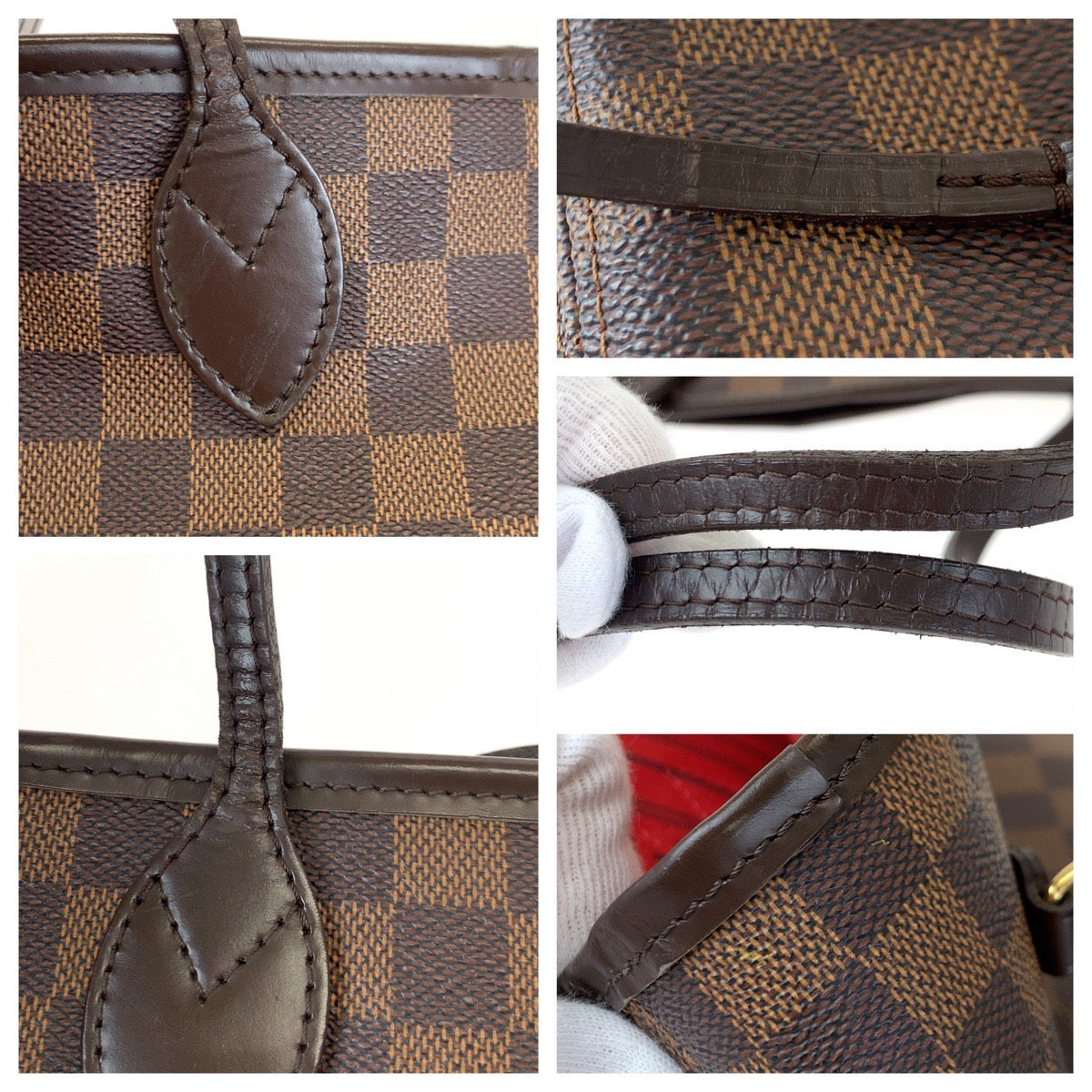 C-065
LOUIS VUITTON ルイヴィトン ダミエ ネヴァーフルMM ブラウン PVC N51105 トートバッグ ショルダーバッグ  レディース