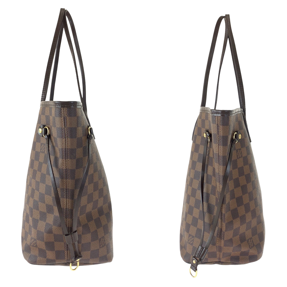 C-065
LOUIS VUITTON ルイヴィトン ダミエ ネヴァーフルMM ブラウン PVC N51105 トートバッグ ショルダーバッグ  レディース