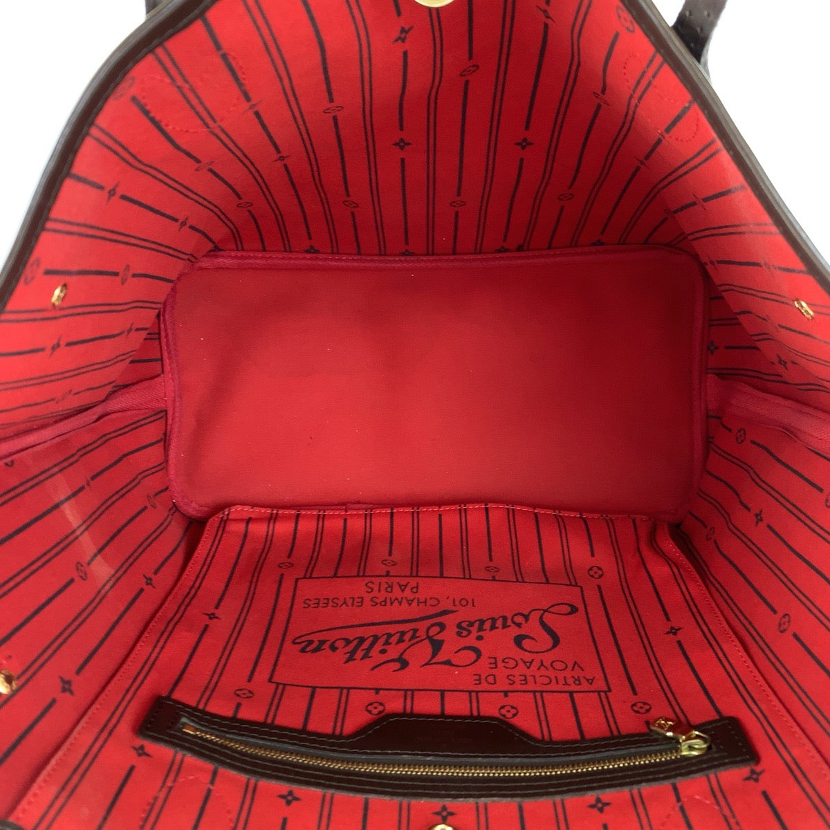 C-065
LOUIS VUITTON ルイヴィトン ダミエ ネヴァーフルMM ブラウン PVC N51105 トートバッグ ショルダーバッグ  レディース