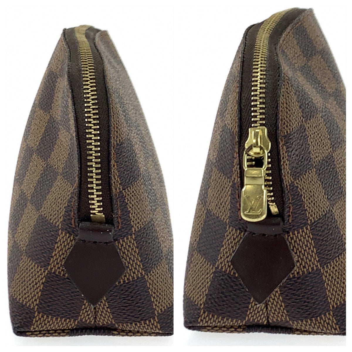 H-00303
LOUIS VUITTON ルイヴィトン ダミエ ポシェット コスメティック ブラウン PVC メイクポーチ 化粧ポーチ  レディース