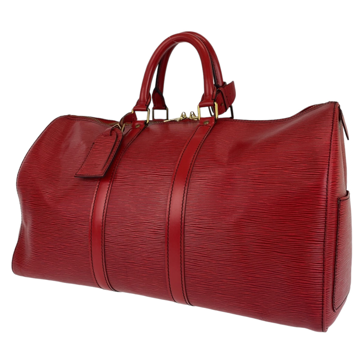 C-080
LOUIS VUITTON ルイヴィトン エピ キーポル45 レッド 赤 ゴールド金具 グレインレザー M42977 ボストンバッグ 旅行バッグ  レディース