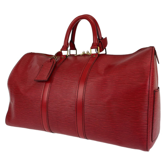 C-080
LOUIS VUITTON ルイヴィトン エピ キーポル45 レッド 赤 ゴールド金具 グレインレザー M42977 ボストンバッグ 旅行バッグ  レディース