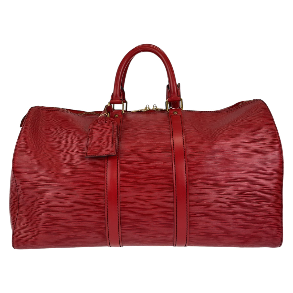 C-080
LOUIS VUITTON ルイヴィトン エピ キーポル45 レッド 赤 ゴールド金具 グレインレザー M42977 ボストンバッグ 旅行バッグ  レディース