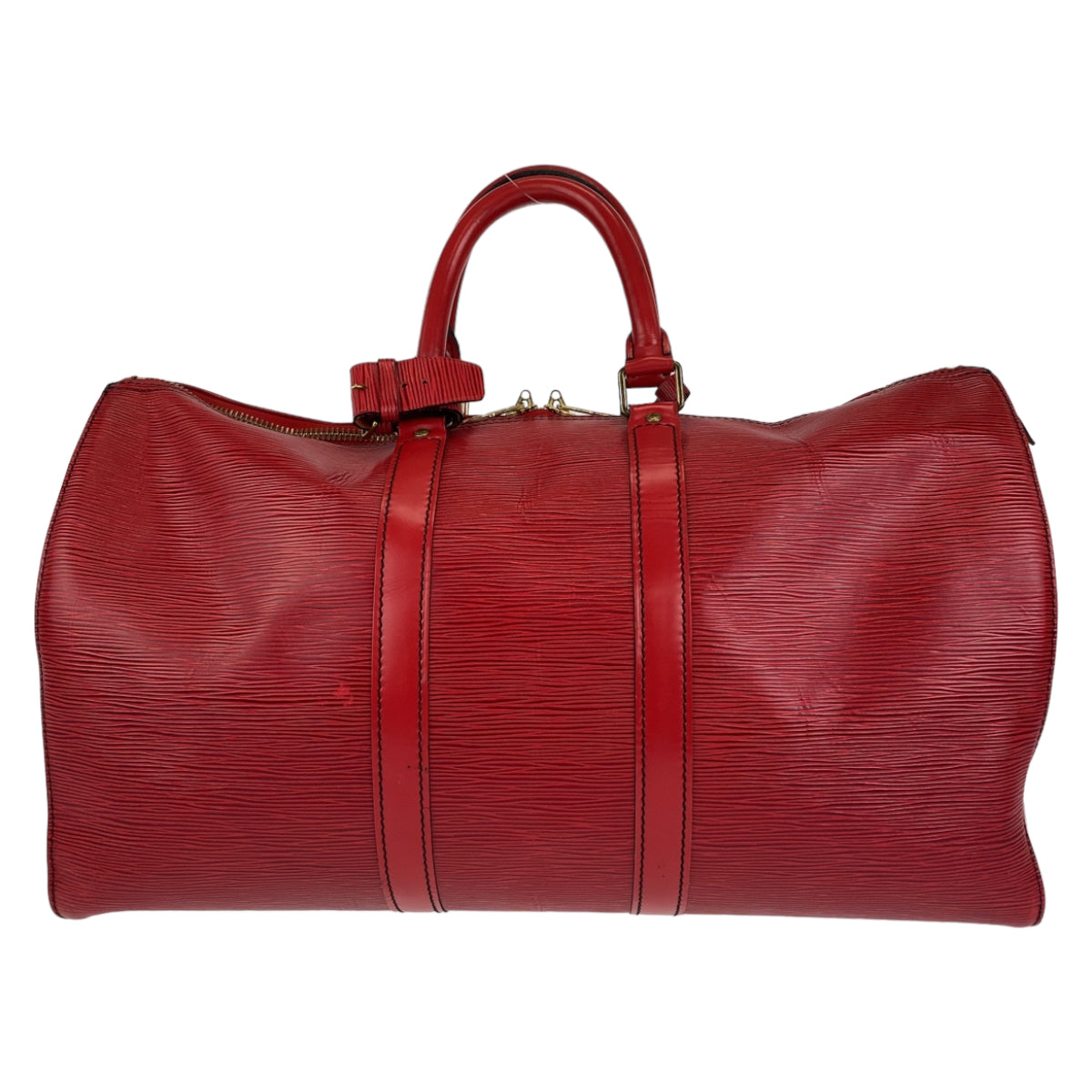 C-080
LOUIS VUITTON ルイヴィトン エピ キーポル45 レッド 赤 ゴールド金具 グレインレザー M42977 ボストンバッグ 旅行バッグ  レディース