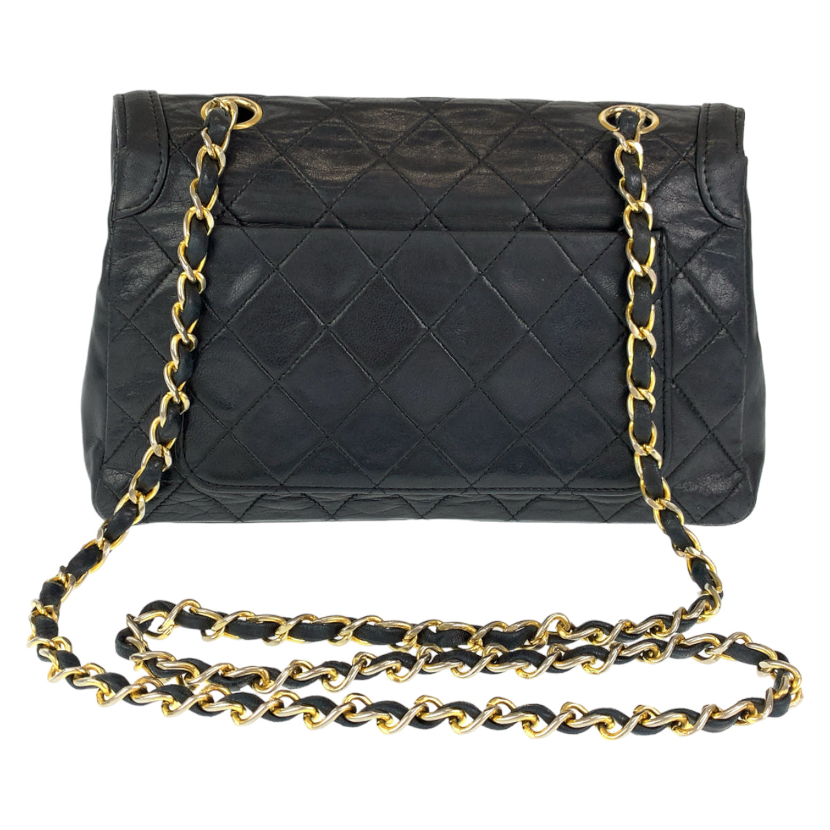 H-00305
CHANEL シャネル ヴィンテージ マトラッセ ココマーク ターンロック ブラック 黒 ゴールド金具 ラムスキン チェーンショルダーバッグ 斜め掛け  レディース