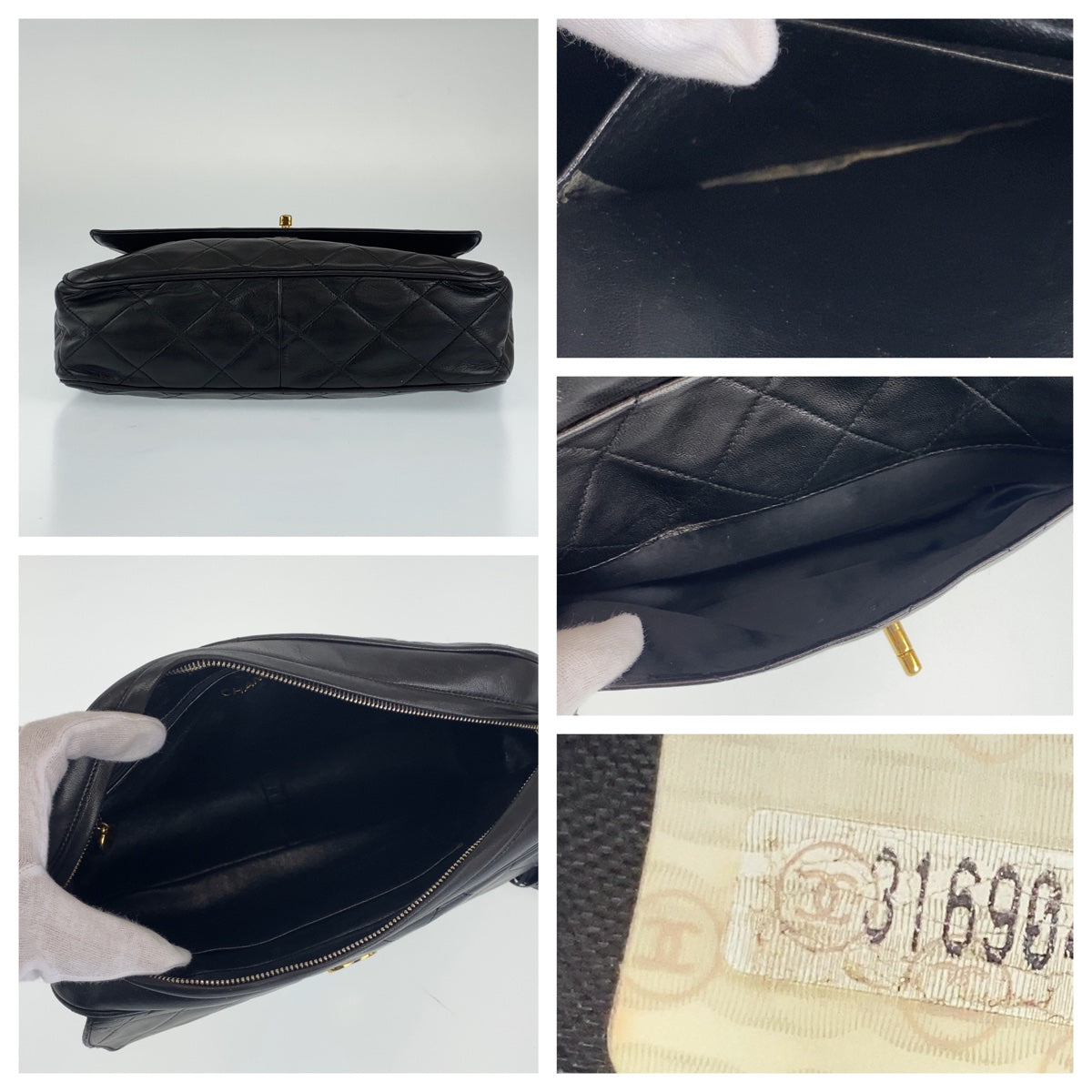 C-049
CHANEL シャネル ヴィンテージ マトラッセ フリンジ ココマーク ブラック 黒 ゴールド金具 ラムスキン ショルダーバッグ ワンショルダーバッグ  レディース