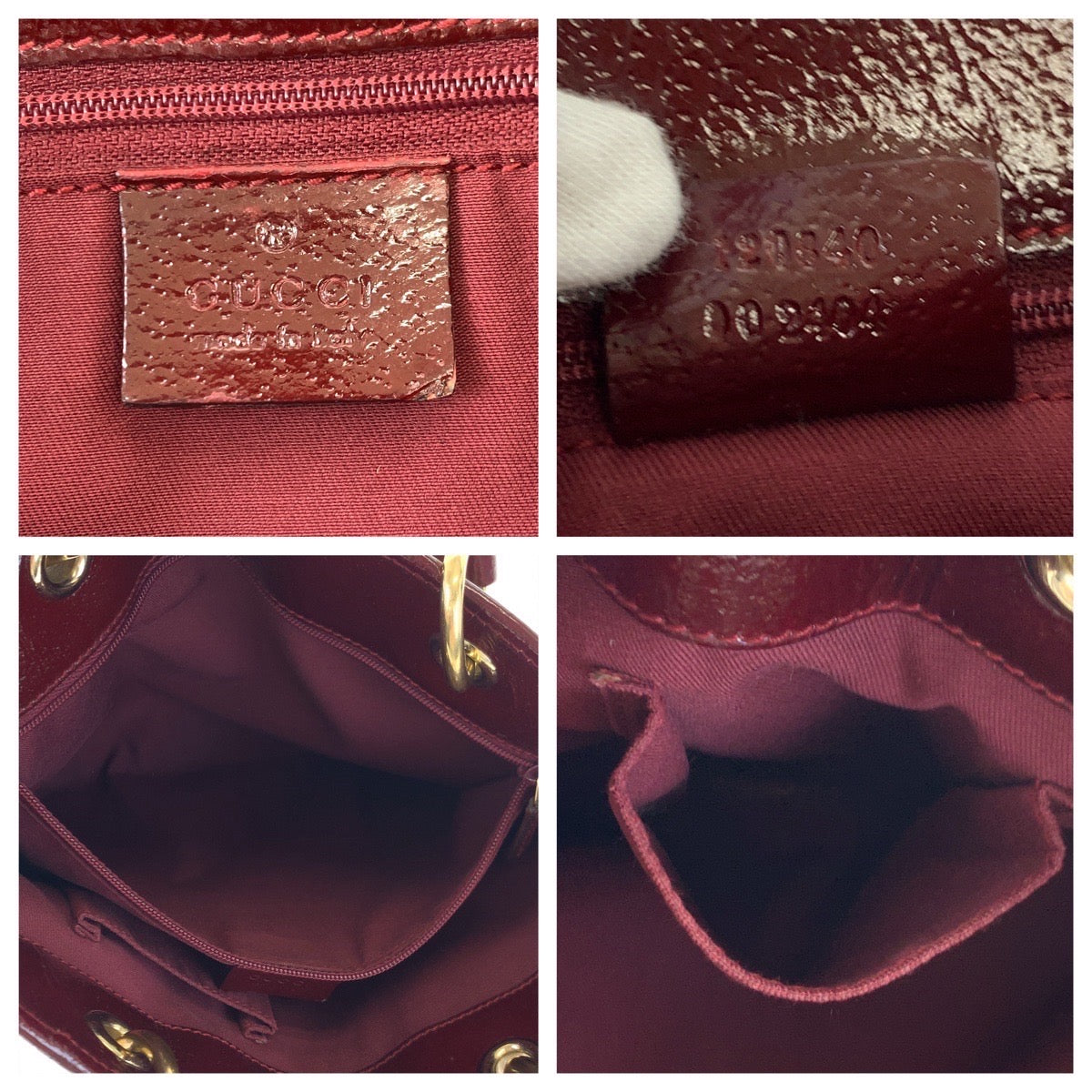 H-00306
GUCCI グッチ ベージュ ボルドー GGキャンバス / レザー 120840 ショルダーバッグ トートバッグ  レディース
