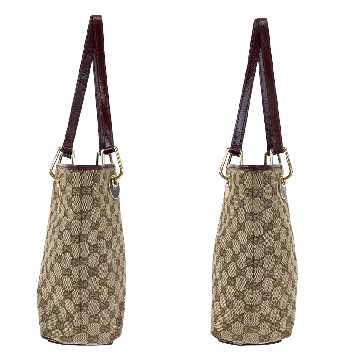 H-00306
GUCCI グッチ ベージュ ボルドー GGキャンバス / レザー 120840 ショルダーバッグ トートバッグ  レディース