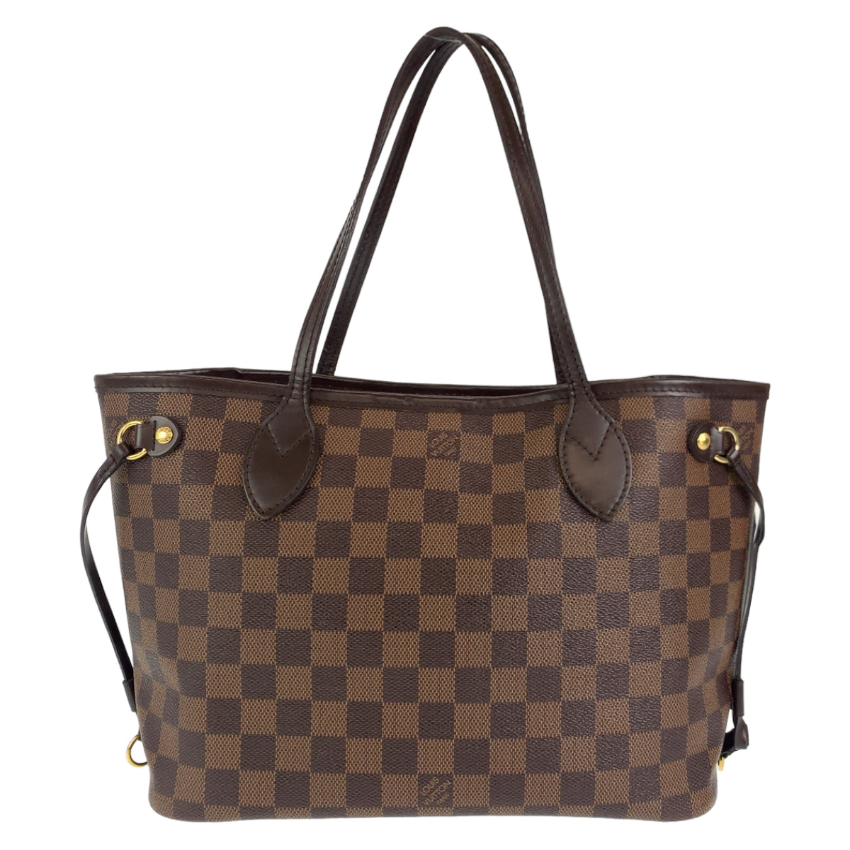 10225
LOUIS VUITTON ルイヴィトン ダミエ ネヴァーフルPM ポーチ付き ブラウン ゴールド金具 PVC N41359 ショルダーバッグ トートバッグ  レディース