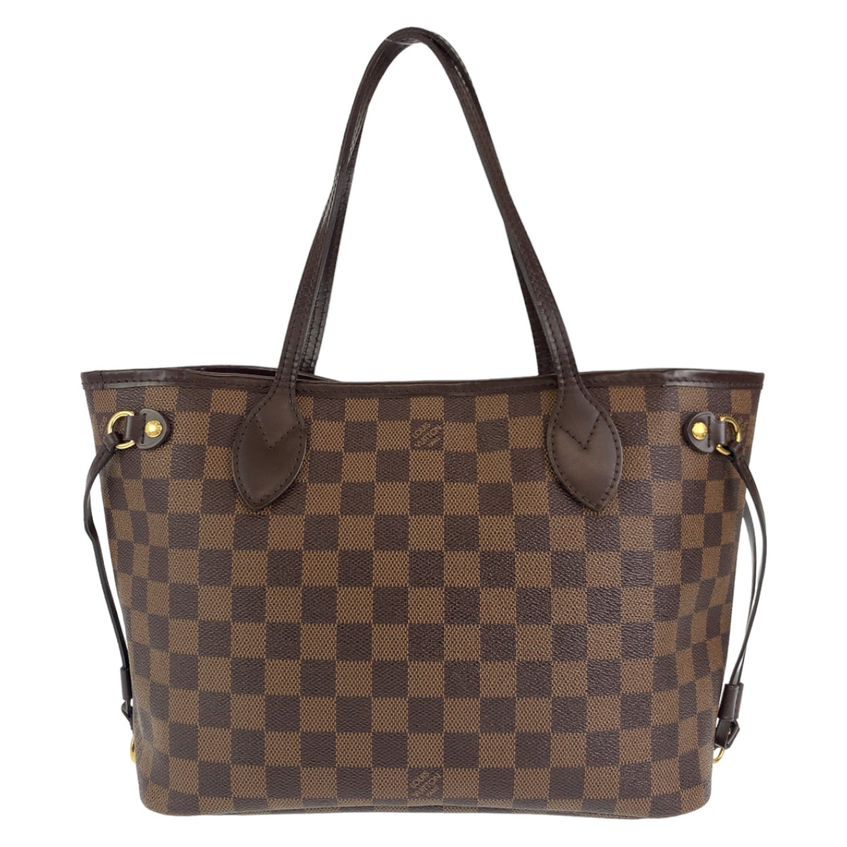 10225
LOUIS VUITTON ルイヴィトン ダミエ ネヴァーフルPM ポーチ付き ブラウン ゴールド金具 PVC N41359 ショルダーバッグ トートバッグ  レディース