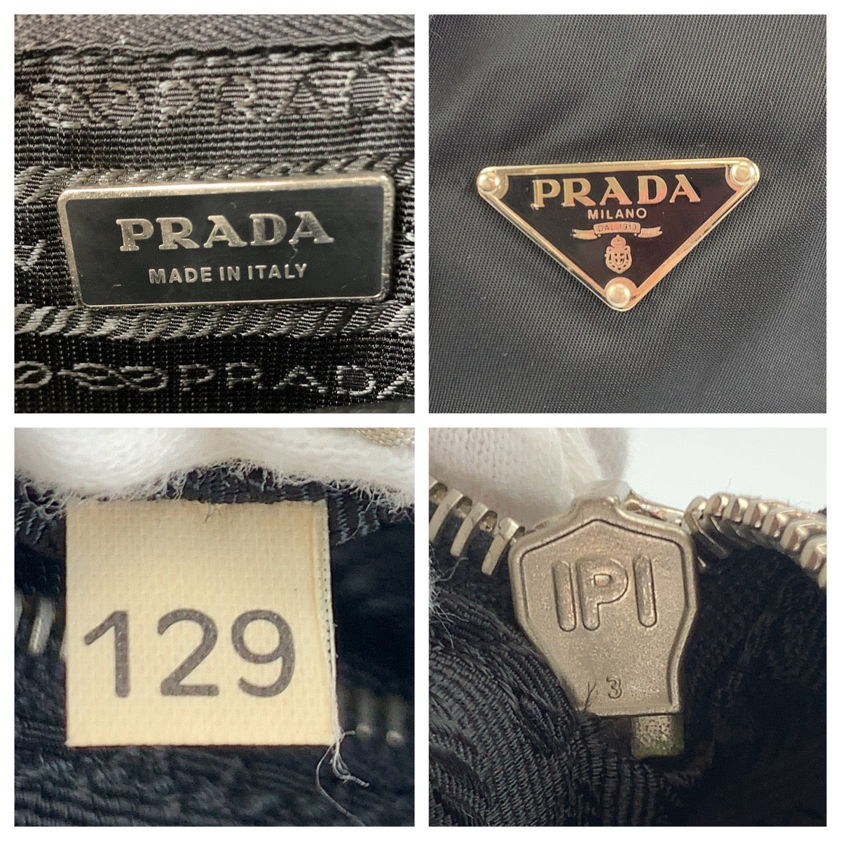 C-113
PRADA プラダ テスート ブラック 黒 シルバー金具 ナイロン トートバッグ 肩掛けショルダー  レディース