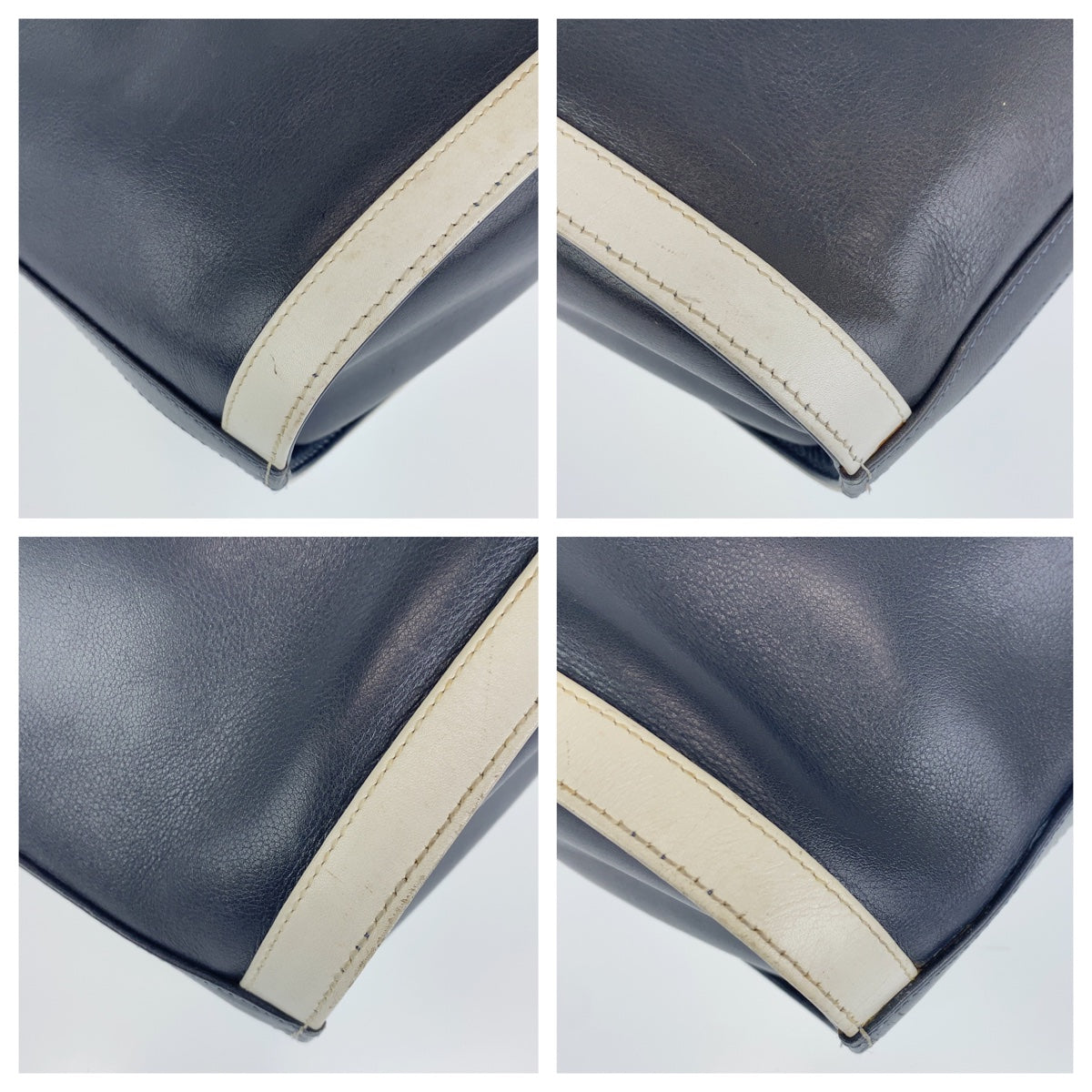 C-089
GUCCI グッチ ヴィンテージ ネイビー 紺 ゴールド金具 レザー ショルダーバッグ 斜め掛けバッグ  レディース