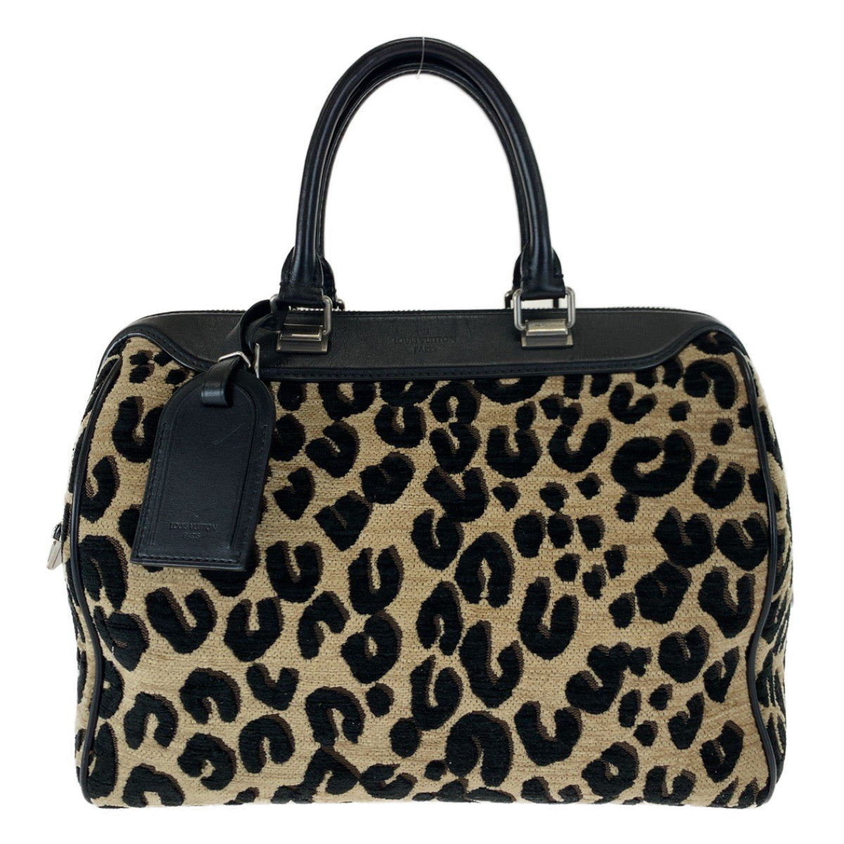 C-053
LOUIS VUITTON ルイヴィトン ジャガード スピーディ30 ノワール ベージュ レオパード レザー M97396 ハンドバッグ ミニボストン  レディース