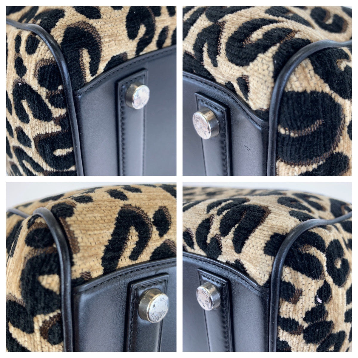 C-053
LOUIS VUITTON ルイヴィトン ジャガード スピーディ30 ノワール ベージュ レオパード レザー M97396 ハンドバッグ ミニボストン  レディース