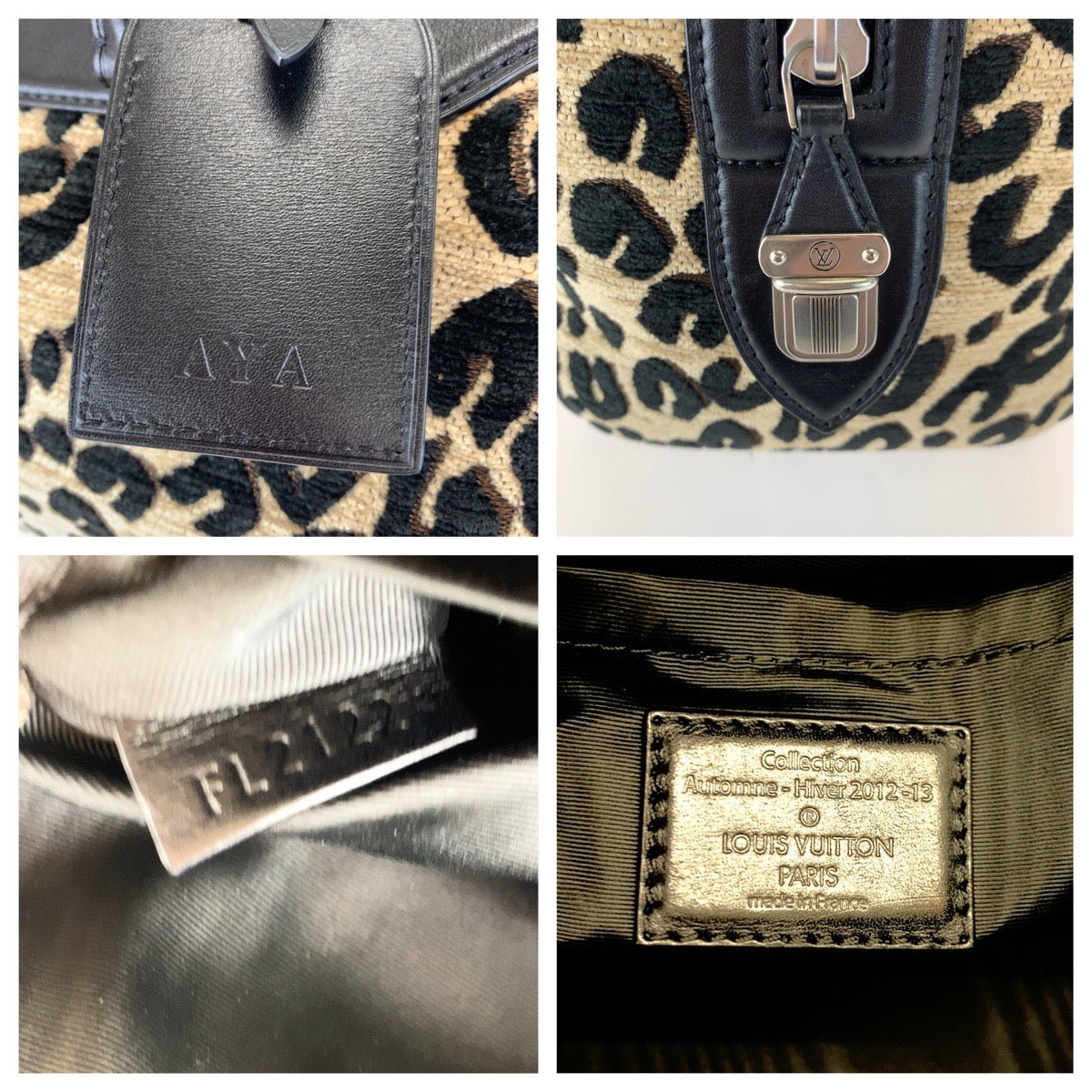 C-053
LOUIS VUITTON ルイヴィトン ジャガード スピーディ30 ノワール ベージュ レオパード レザー M97396 ハンドバッグ ミニボストン  レディース