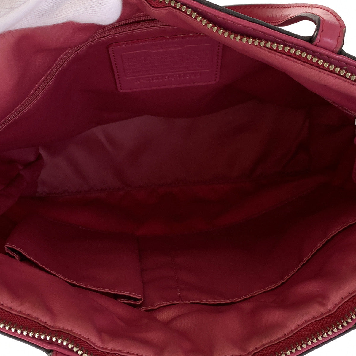 12664
COACH コーチ シグネチャー ステッチ ストライプ ピンク ナイロン F17668 トートバッグ ショルダーバッグ  レディース