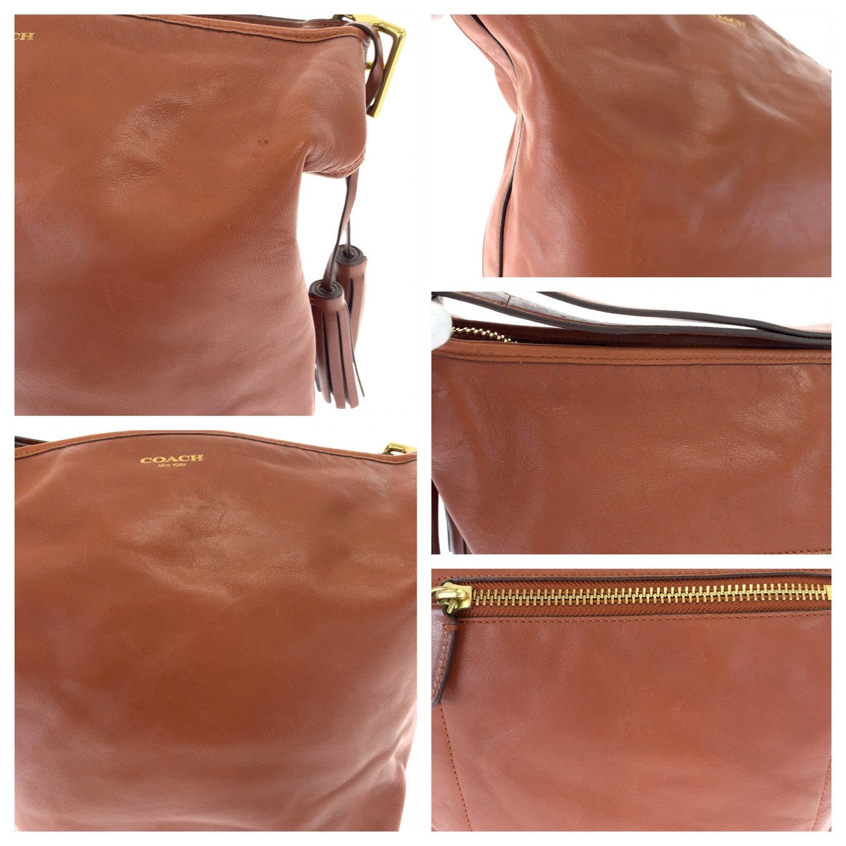 COACH コーチ レガシー フリンジ ブラウン 茶 レザー 19889 ワンショルダーバッグ 肩掛け  レディース