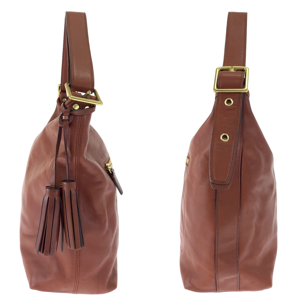COACH コーチ レガシー フリンジ ブラウン 茶 レザー 19889 ワンショルダーバッグ 肩掛け  レディース
