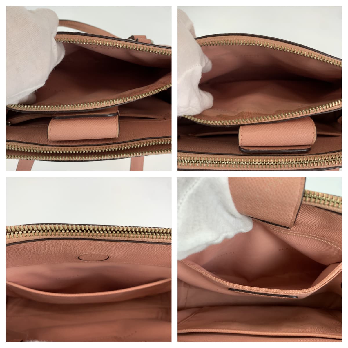 12659
COACH コーチ ピンク シルバー金具 レザー トートバッグ ショルダーバッグ  レディース