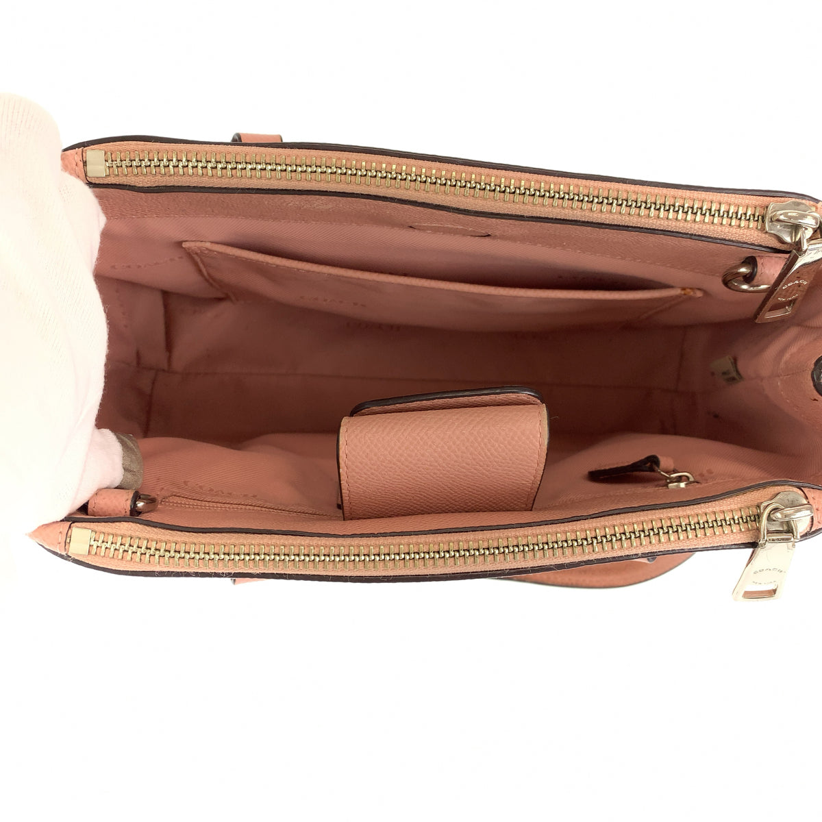 12659
COACH コーチ ピンク シルバー金具 レザー トートバッグ ショルダーバッグ  レディース