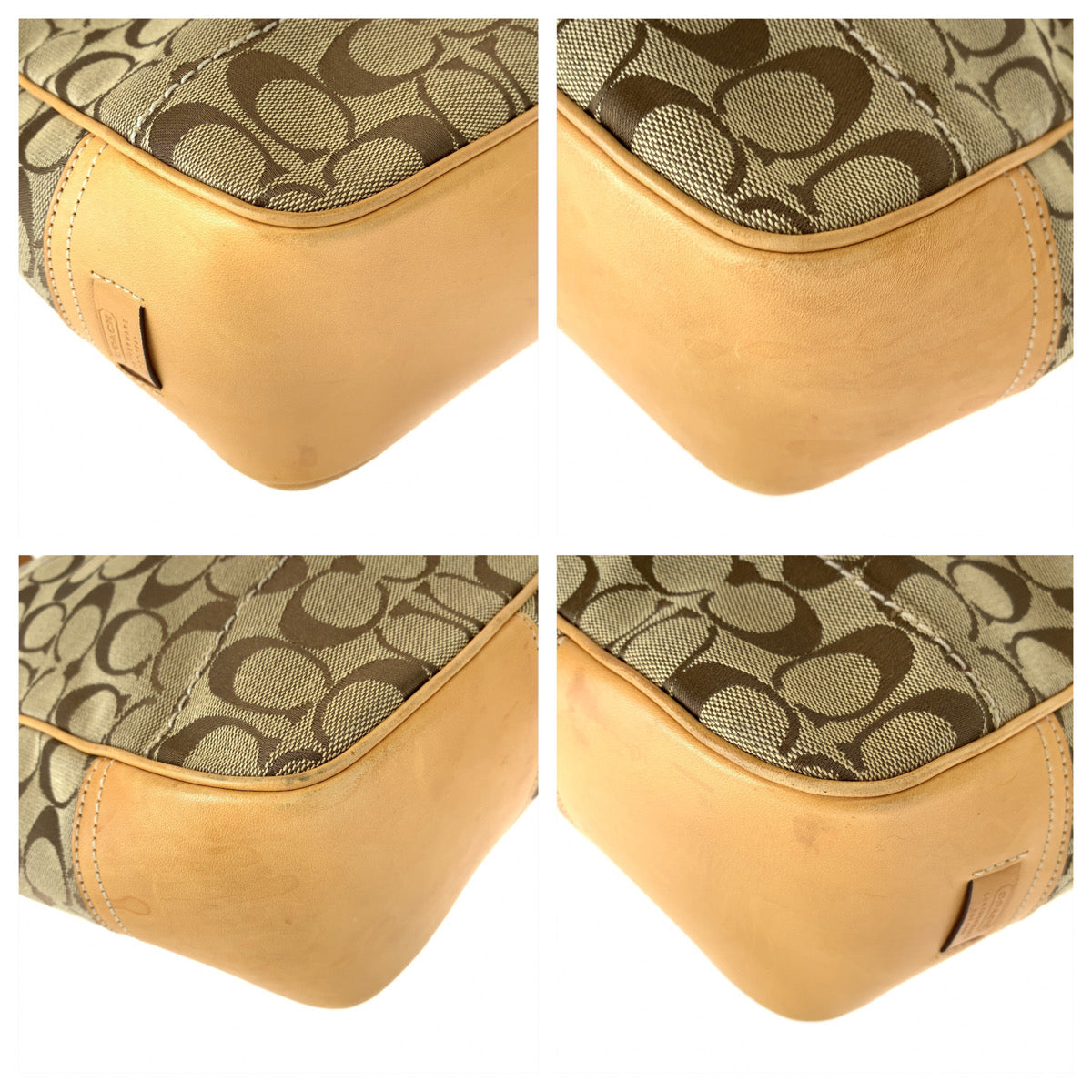 12657
COACH コーチ シグネチャー ブラウン シルバー金具 キャンバス / レザー 7068 ショルダーバッグ トートバッグ  レディース