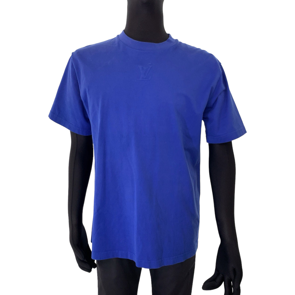 H-00210
LOUIS VUITTON ルイヴィトン LV エンボス インサイドアウト サイズL ブルー 青 コットン RM222Q DT3 HNY55W 半袖Tシャツ クルーネック  メンズ